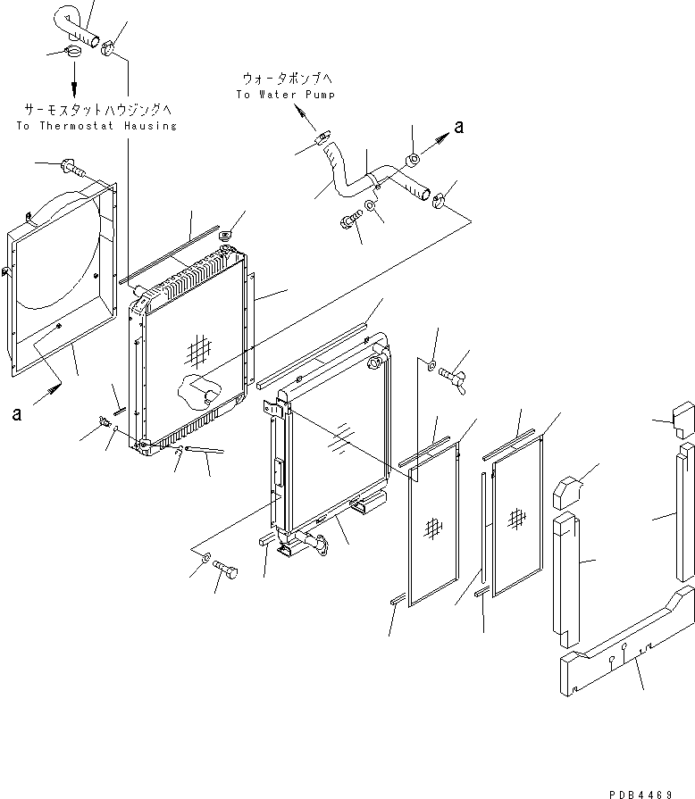 Excavators Komatsu / PC228UU-1-TN S/N 10001-UP(pc228u2r) / COOLING (RADIATOR AND PIPING) (TUNNEL SPEC.)(#10001-10021)(060010 : C0100-01A0)