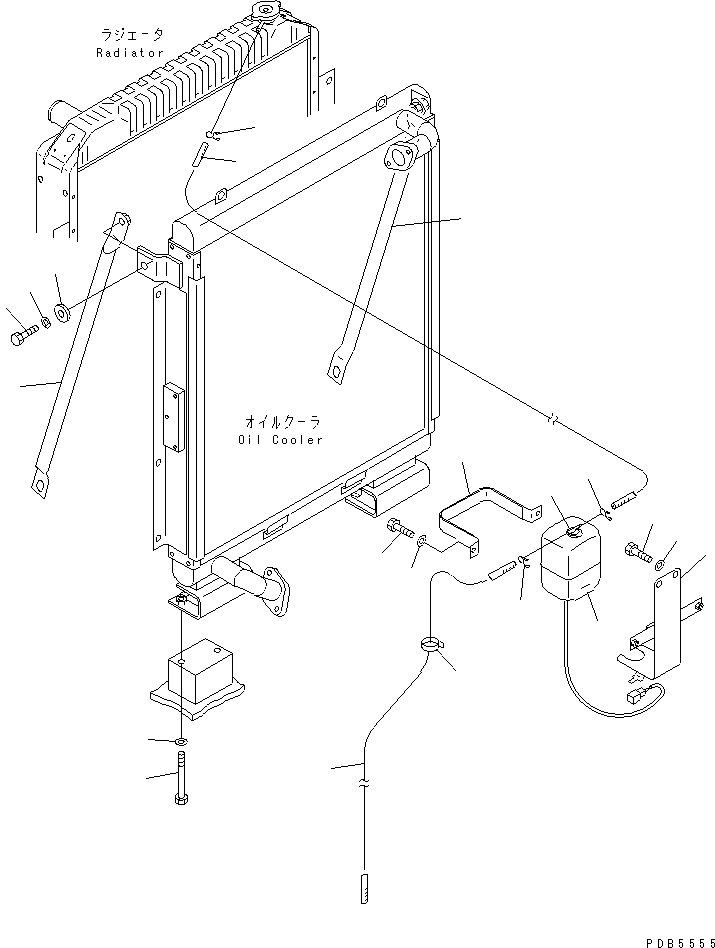 Excavators Komatsu / PC228UU-1-TN S/N 10001-UP(pc228u2r) / COOLING (SUB TANK AND RADIATOR MOUNT)(#10022-10573)(060070 : C0100-02A1)