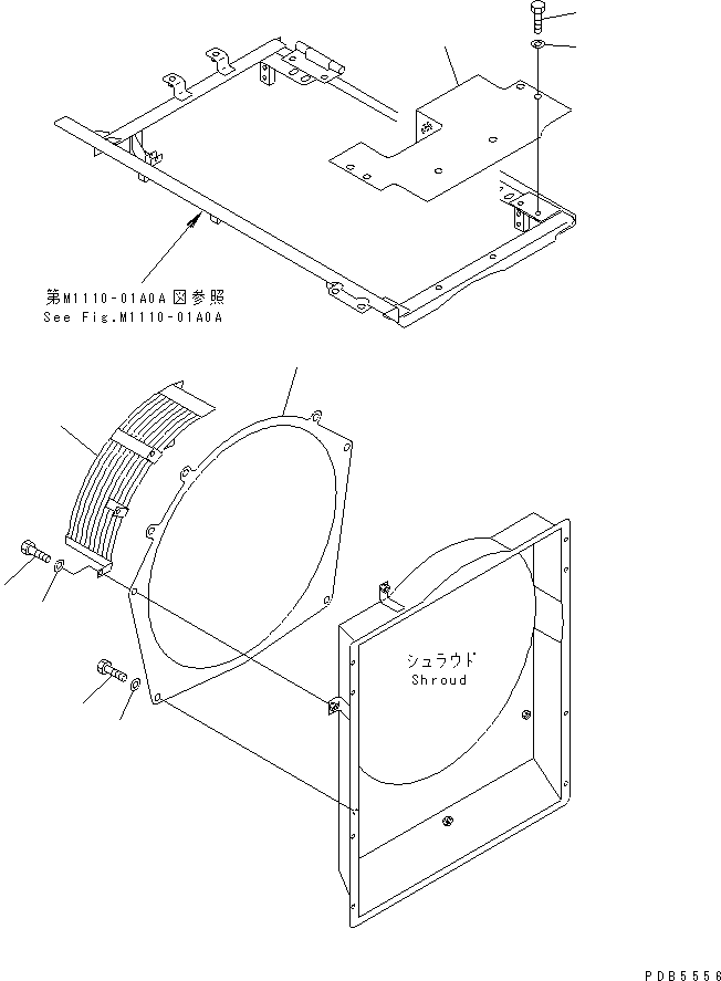 Excavators Komatsu / PC228UU-1-TN S/N 10001-UP(pc228u2r) / COOLING (FAN GUARD) (TUNNEL SPEC.)(#10022-10573)(060090 : C0100-03A0A)