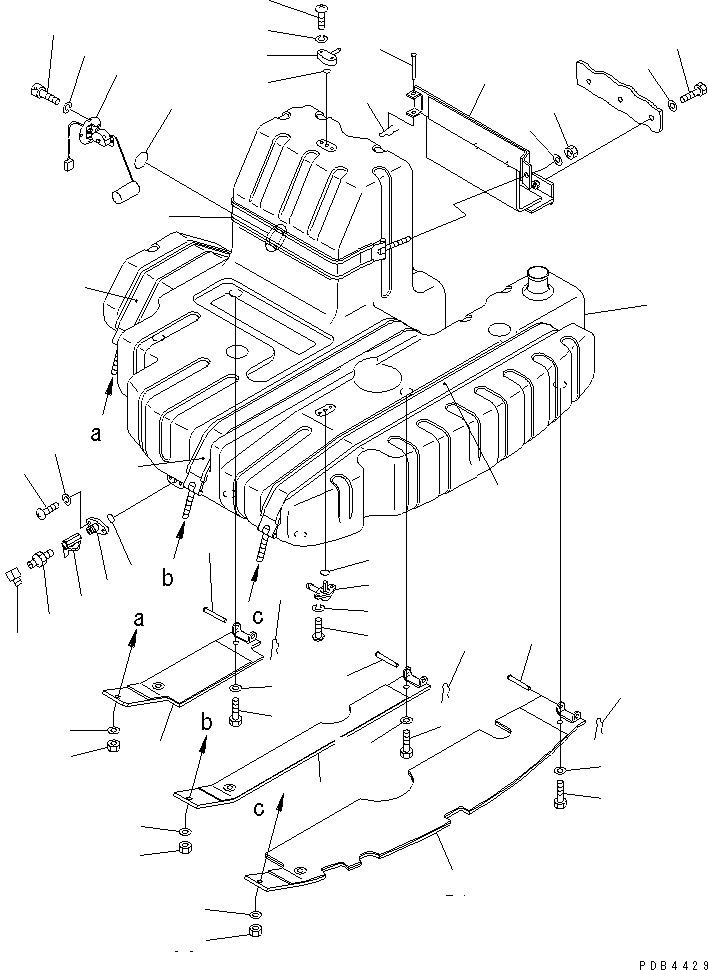Excavators Komatsu / PC228UU-1-TN S/N 10001-UP(pc228u2r) / FUEL TANK(#10001-10021)(090010 : D0100-01A0)
