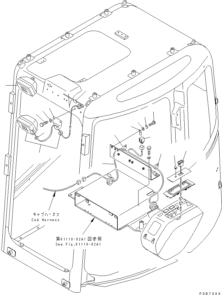 Excavators Komatsu / PC228UU-1-TN S/N 10001-UP(pc228u2r) / ADDITIONAL WORK LAMP(#10022-10588)(120140 : E0310-01A0)