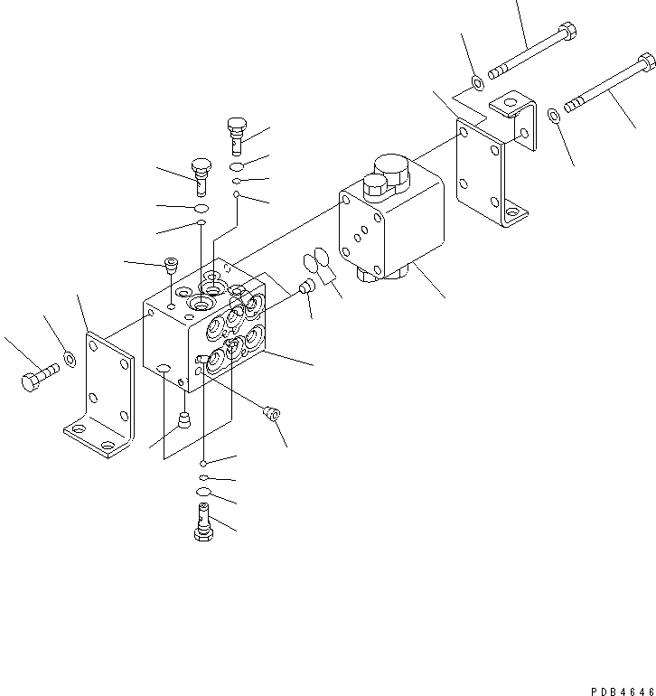 Komatsu parts book diagram for PC228UU-1-TN S/N 10001-UP: SHUTTLE VALVE (VALVE)(#10001-10021)