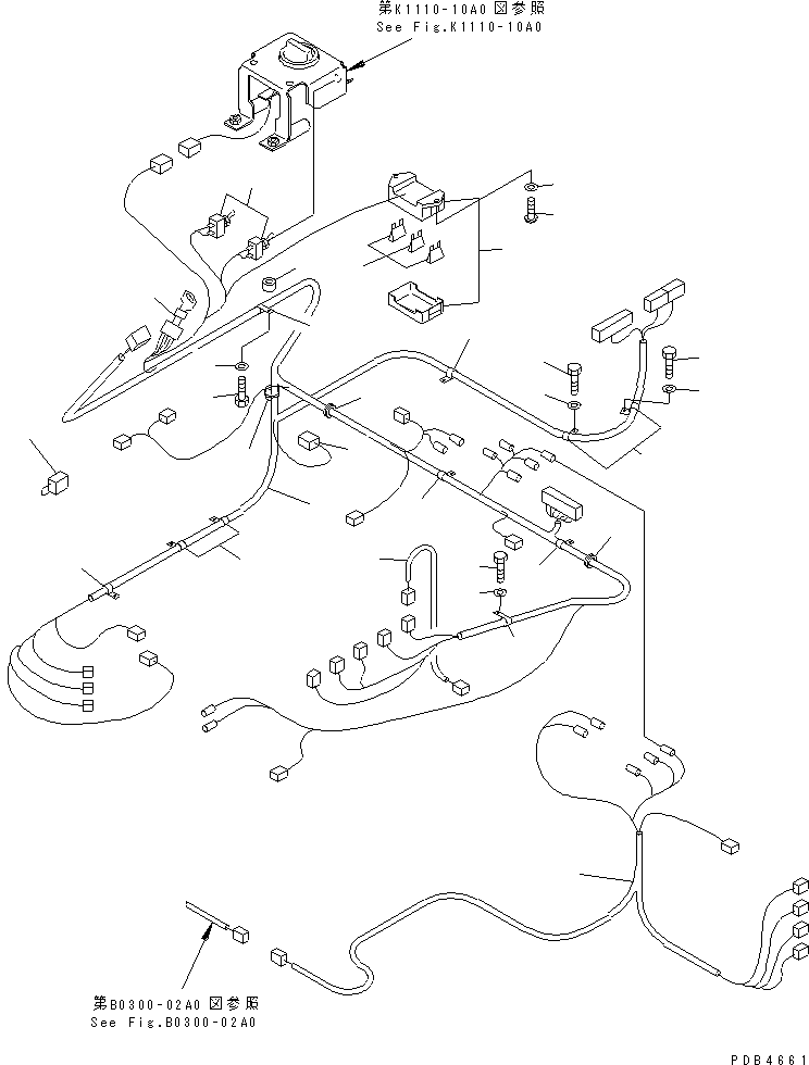 Excavators Komatsu / PC228UU-1-TN S/N 10001-UP(pc228u2r) / FLOOR FRAME (WIRING)(#10001-10021)(210490 : K1110-11A0)