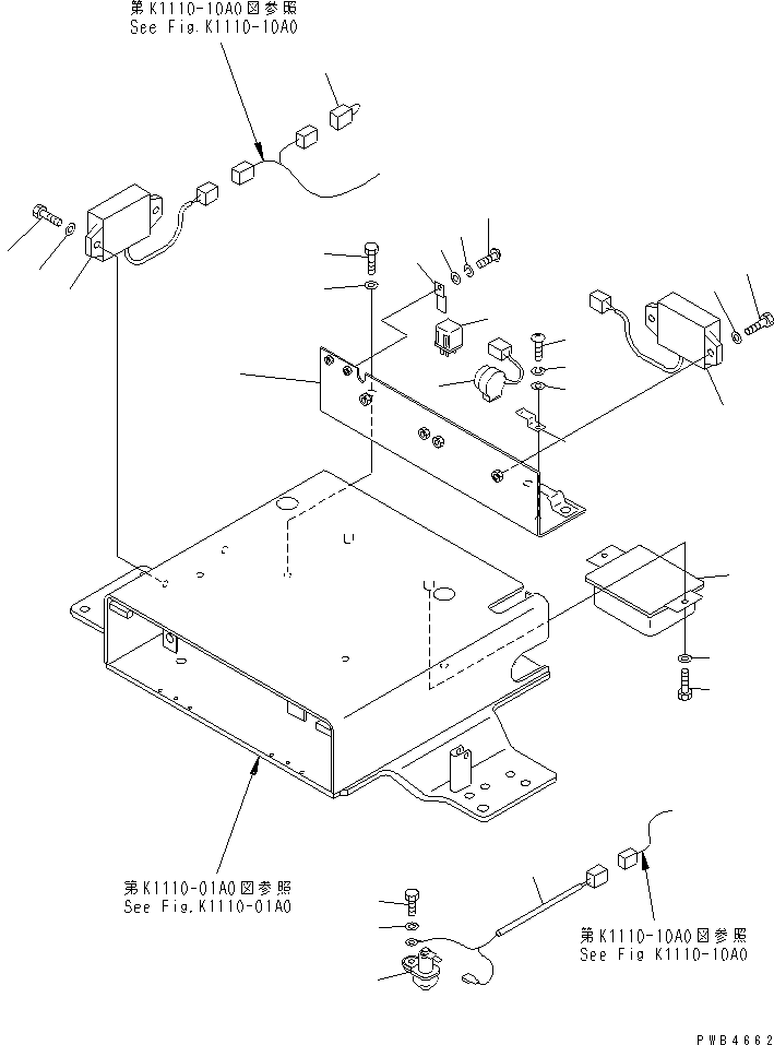Komatsu parts book diagram for PC228UU-1-TN S/N 10001-UP: FLOOR FRAME (ELECTRICAL PARTS)(#10001-10021)