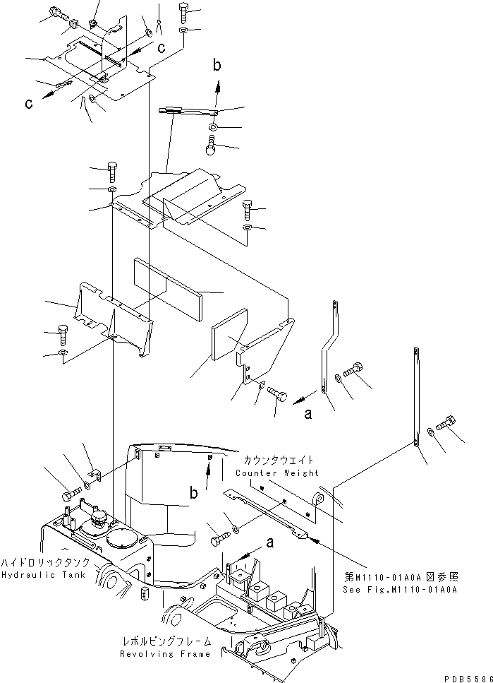 Excavators Komatsu / PC228UU-1-TN S/N 10001-UP(pc228u2r) / HOOD (HOOD) (2/2) (TUNNEL SPEC.)(#10022-10573)(240040 : M1110-02A0A)