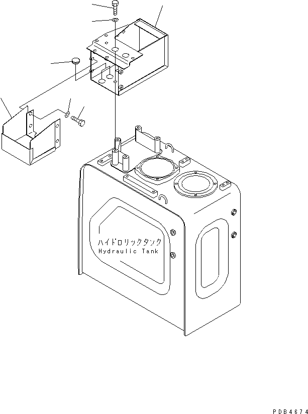 Excavators Komatsu / PC228UU-1-TN S/N 10001-UP(pc228u2r) / FRONT COVER (TOOL BOX)(#10001-10021)(240210 : M1230-03A0)