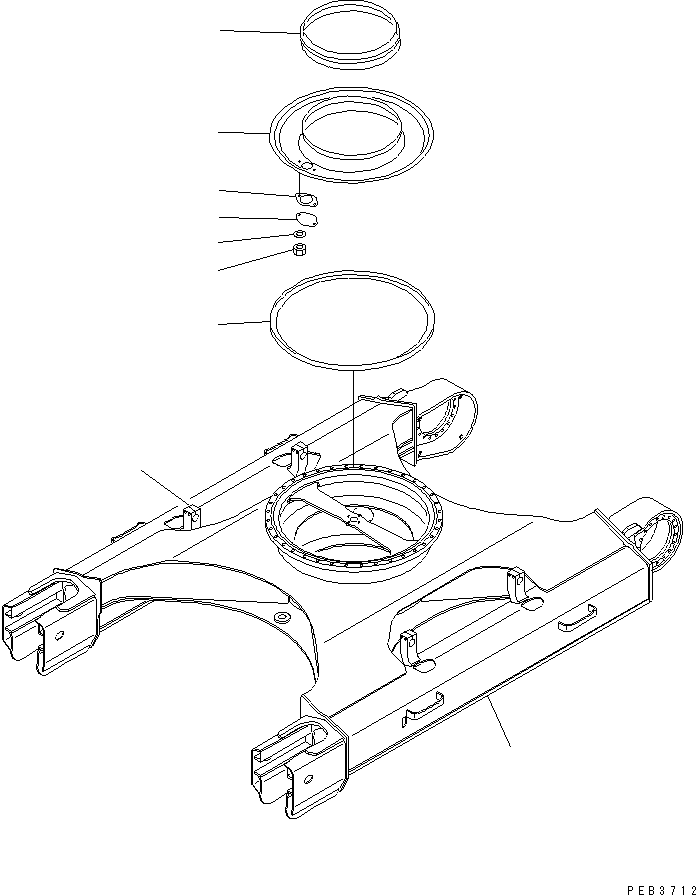 Komatsu parts book diagram for PC228UU-1-TN S/N 10001-UP: TRACK FRAME(#10022-10584)