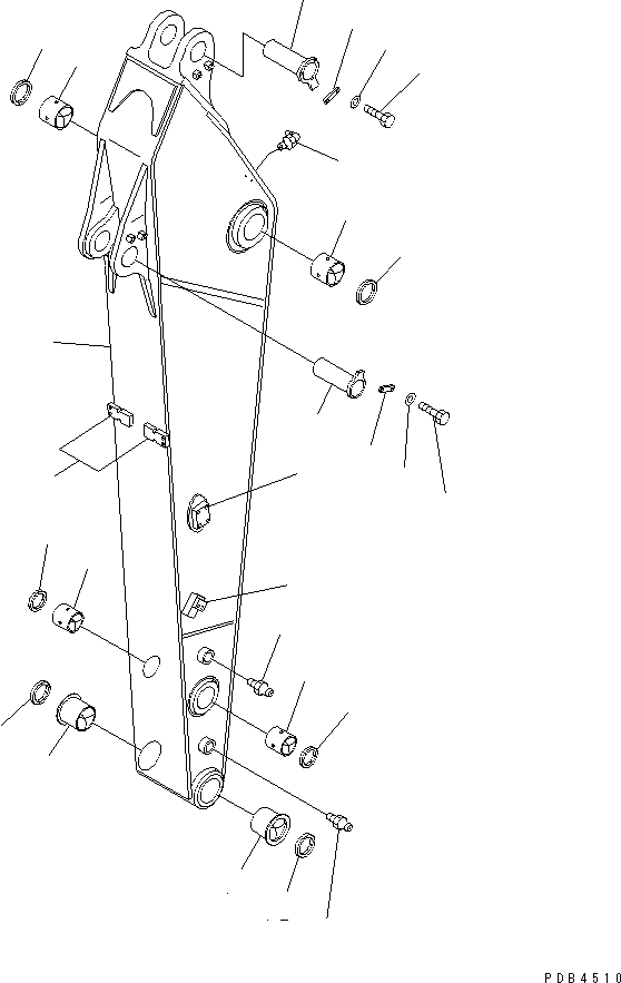 Komatsu parts book diagram for PC228UU-1-TN S/N 10001-UP: ARM(#10001-10573)