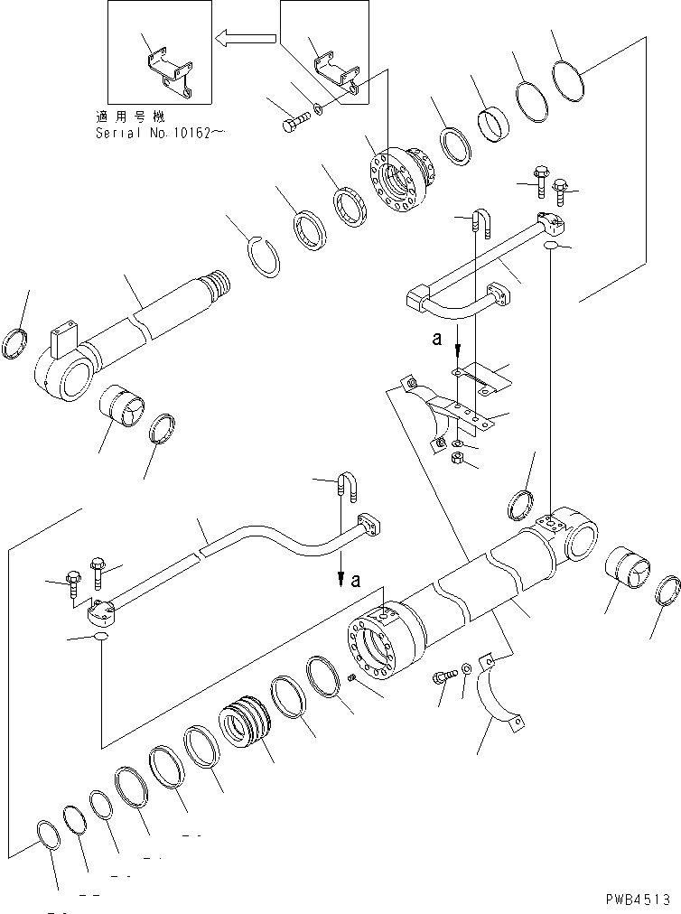 Komatsu parts book diagram for PC228UU-1-TN S/N 10001-UP: BOOM CYLINDER(#10001-10573)