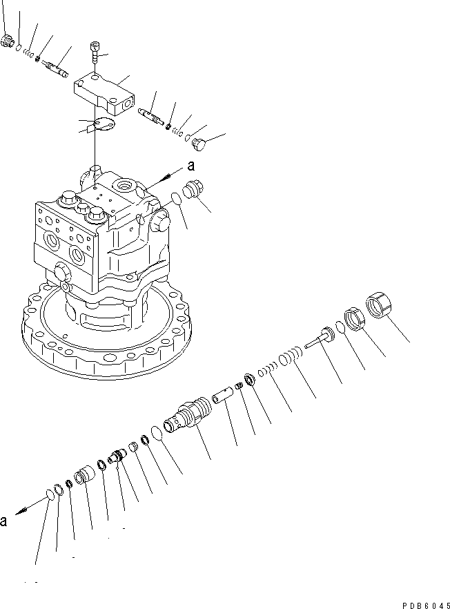 Excavators Komatsu / PC228UU-1-TN S/N 10001-UP(pc228u2r) / SWING MOTOR (3/3)(#10022-10573)(450410 : Y1640-03A0A)