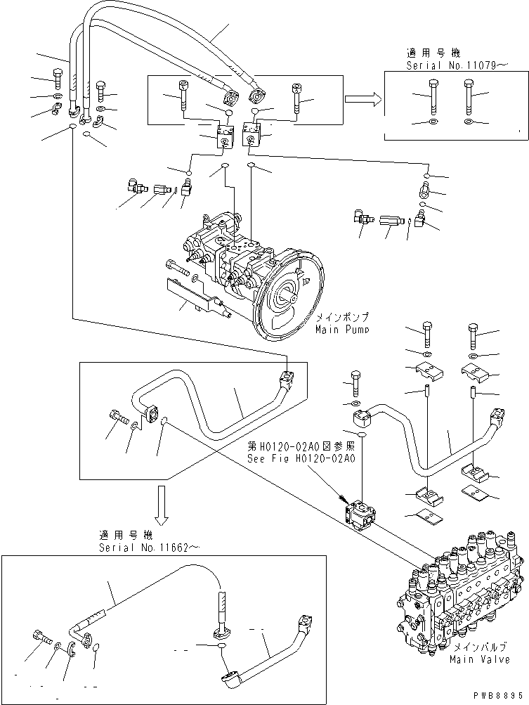 Komatsu parts book diagram for PC228US-1T S/N 11001-UP (For Formosa): DELIVERY LINE
