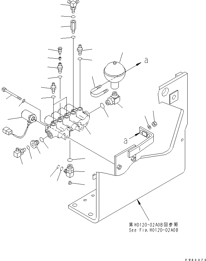 Komatsu parts book diagram for PC228US-1T S/N 11001-UP (For Formosa): SOLENOID VALVE (VALVE) (SWING BRAKE AND LEVER LOCK)