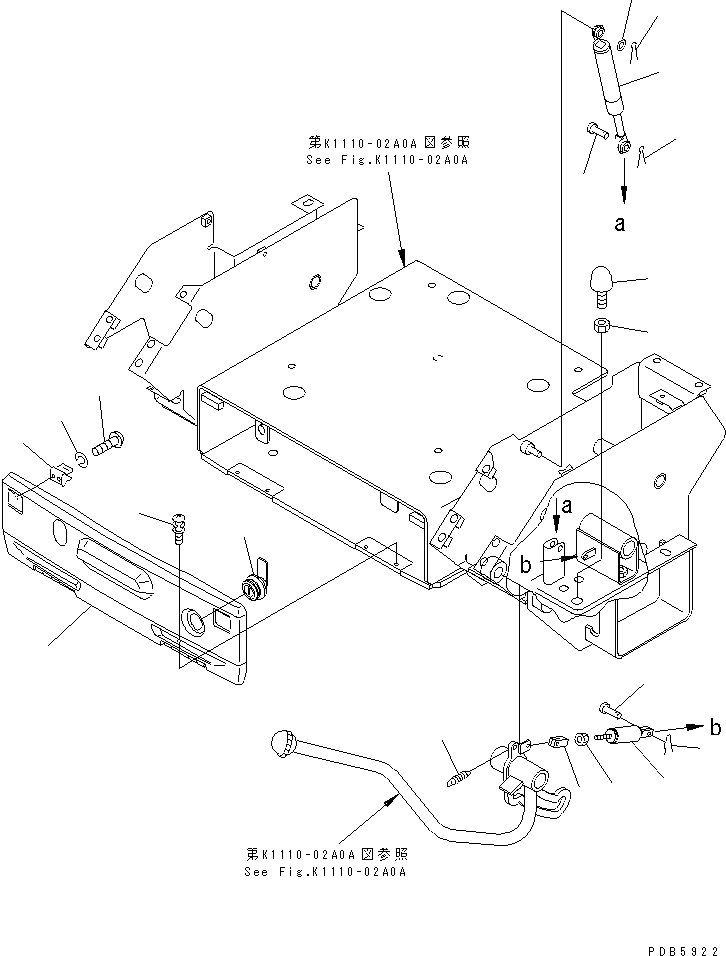 Komatsu parts book diagram for PC228US-1T S/N 11001-UP (For Formosa): FLOOR FRAME (BASE) (2/2) (TUNNEL SPEC.)