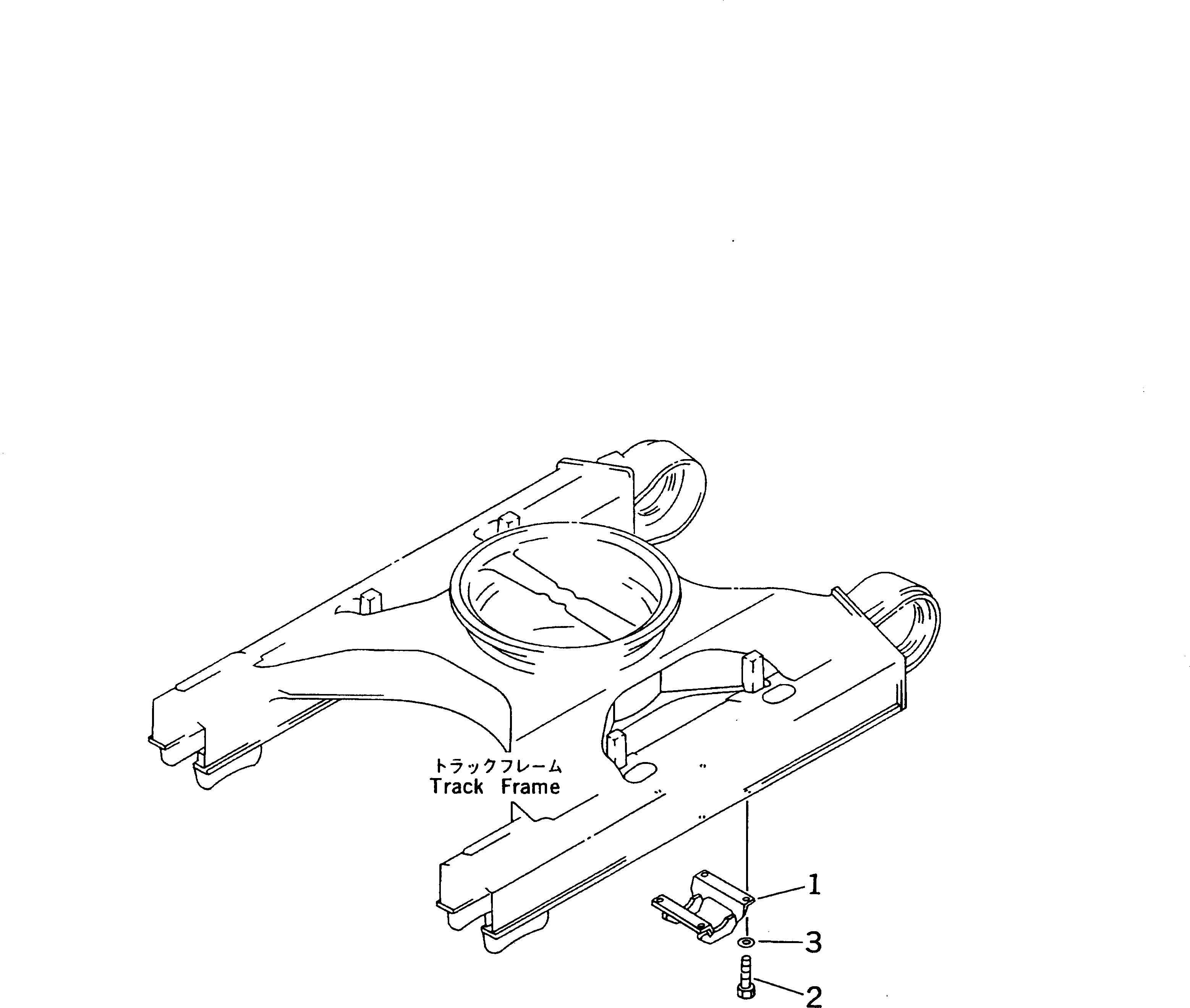 Komatsu parts book diagram for PC228US-1T S/N 11001-UP (For Formosa): TRACK ROLLER GUARD