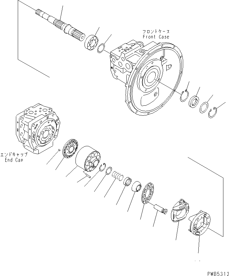Komatsu parts book diagram for PC228US-1T S/N 11001-UP (For Formosa): MAIN PUMP (3/9)