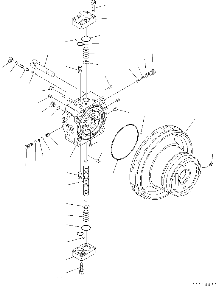 Komatsu parts book diagram for PC228US-1T S/N 11001-UP (For Formosa): TRAVEL MOTOR (1/3)(#11733-)