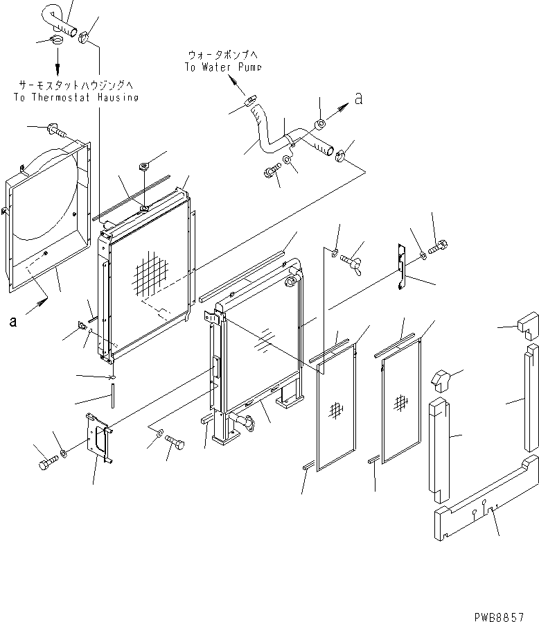 Excavators Komatsu / PC228UU-1 S/N 10001-UP(pc228u3r) / COOLING (RADIATOR AND PIPING)(#10574-)(060030 : C0100-01A1A)