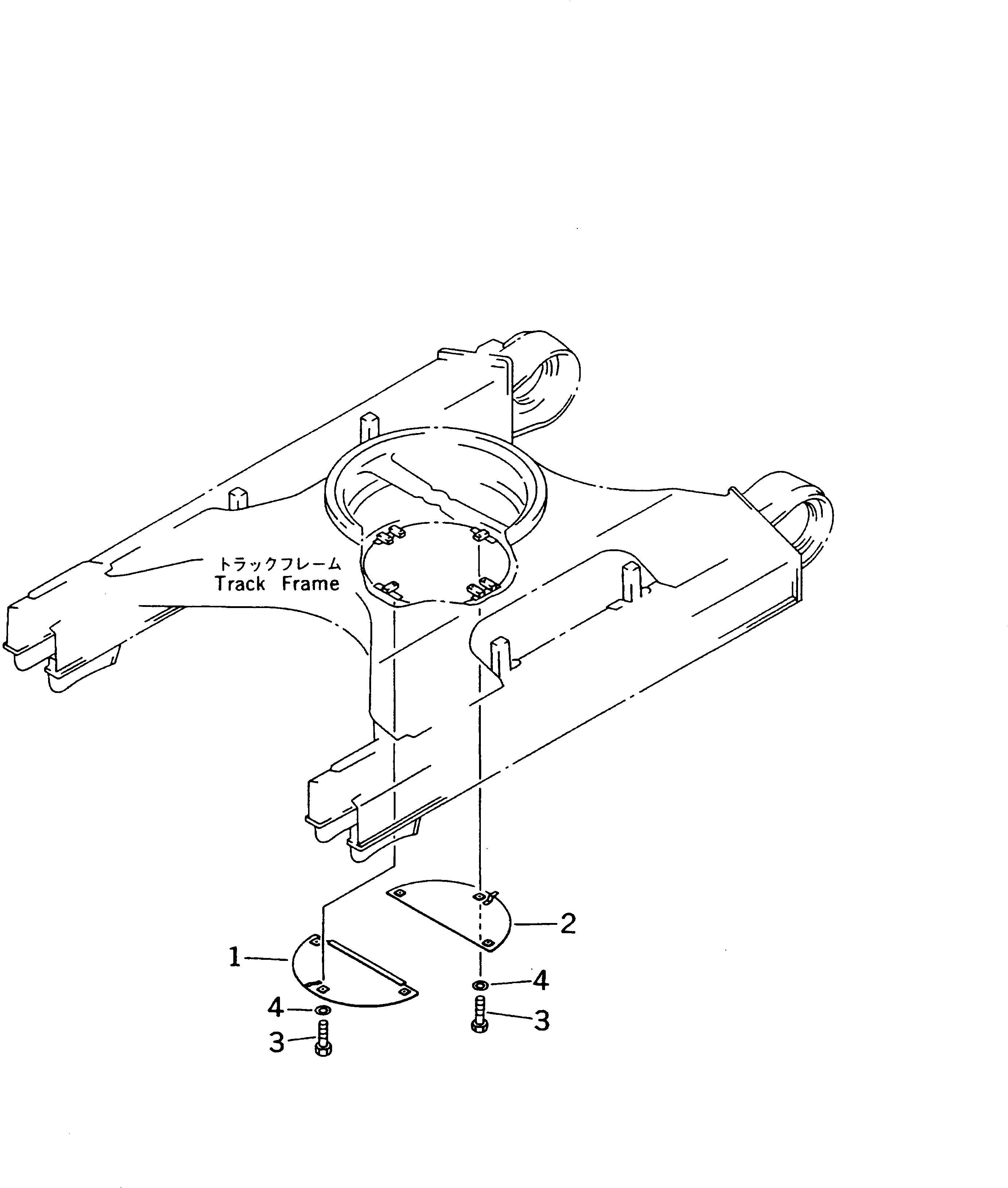 Excavators Komatsu / PC228UU-1 S/N 10001-UP(pc228u3r) / UNDER COVER (FOR TRACK FRAME)(#10022-10573)(330170 : R1140-01A0)