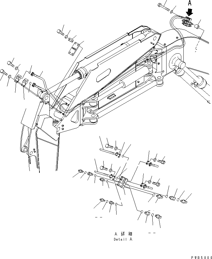 Excavators Komatsu / PC228UU-1 S/N 10001-UP(pc228u3r) / OFFSET BOOM (ARM CYLINDER LINE) (1/2)(#10022-)(360040 : T1110-03A1)