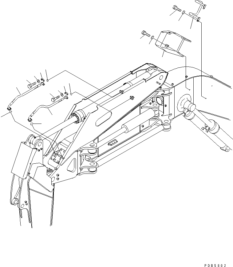 Excavators Komatsu / PC228UU-1 S/N 10001-UP(pc228u3r) / OFFSET BOOM (ARM CYLINDER LINE) (2/2)(#10022-)(360050 : T1110-04A1)