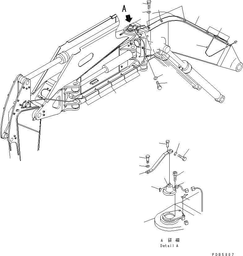 Excavators Komatsu / PC228UU-1 S/N 10001-UP(pc228u3r) / OFFSET BOOM (SAFETY EQUIPMENT)(#10022-)(360090 : T1110-10A1)