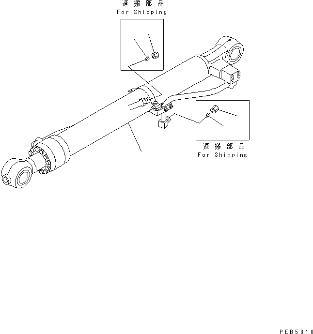 Excavators Komatsu / PC228UU-1 S/N 10001-UP(pc228u3r) / OFFSET ARM (BUCKET CYLINDER)(#10022-)(360150 : T1200-04A1)