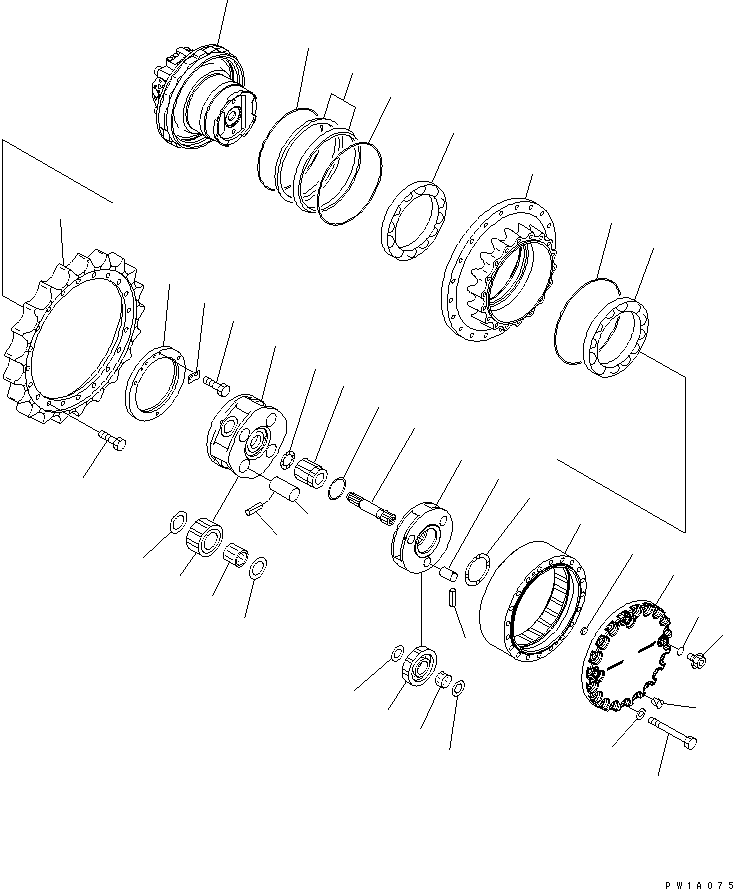Excavators Komatsu / PC228US-3U S/N 20001-29999 (For EU)(pc228u4c) / FINAL DRIVE (SUPPLY ONLY)(#20001-)(480020 : Y0270-01A0)