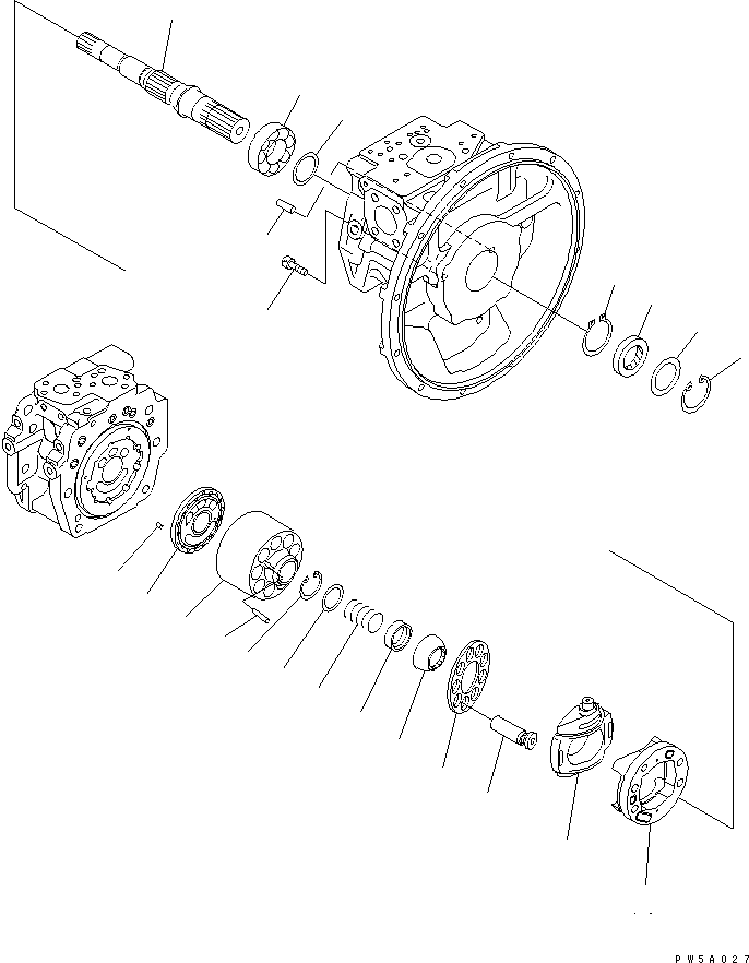 Excavators Komatsu / PC228US-3U S/N 20001-29999 (For EU)(pc228u4c) / MAIN PUMP (3/11)(#20001-)(480090 : Y1600-03A0)