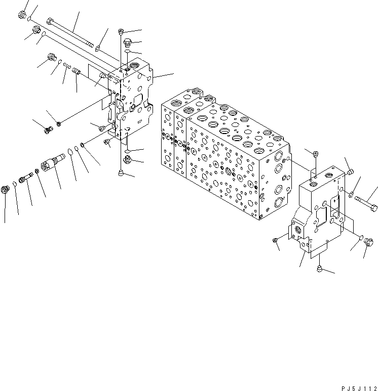 Excavators Komatsu / PC228US-3U S/N 20001-29999 (For EU)(pc228u4c) / MAIN VALVE (2-ACTUATOR) (7/21) (DEMOLITION SPEC. ? EU. SPEC.)(#20001-)(480750 : Y1664-07A0)