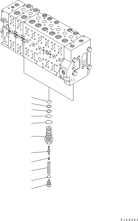 Excavators Komatsu / PC228US-3U S/N 20001-29999 (For EU)(pc228u4c) / MAIN VALVE (2-ACTUATOR) (8/21) (DEMOLITION SPEC. ? EU. SPEC.)(#20001-)(480760 : Y1664-08A0)
