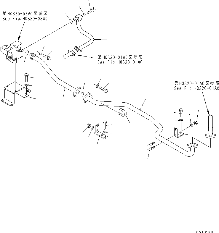 Excavators Komatsu / PC228US-2 S/N 15001-UP(pc228u4r) / RETURN LINE (TUBE) (DEMOLITION SPEC.)(150220 : H0330-02A1)