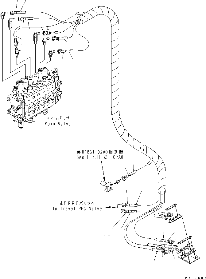 Excavators Komatsu / PC228US-2 S/N 15001-UP(pc228u4r) / PPC MAIN LINE (VALVE PPC) (VALVE UPPER LINE) (FOR MONO BOOM)(150520 : H1840-01A0)