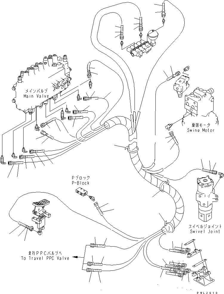 Excavators Komatsu / PC228US-2 S/N 15001-UP(pc228u4r) / PPC MAIN LINE (VALVE PPC) (VALVE LOWER LINE) (1 ACTUATOR) (FOR MONO BOOM)(150550 : H1840-02A3)