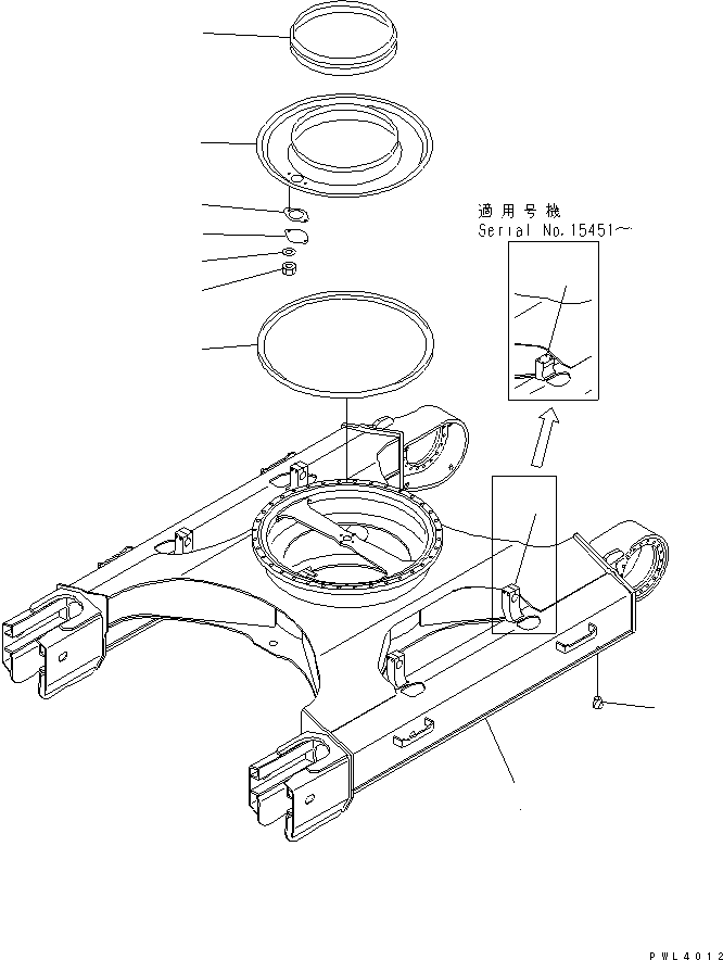 Excavators Komatsu / PC228US-2 S/N 15001-UP(pc228u4r) / TRACK FRAME (WITH UNDER COVER)(330130 : R1100-01A1)