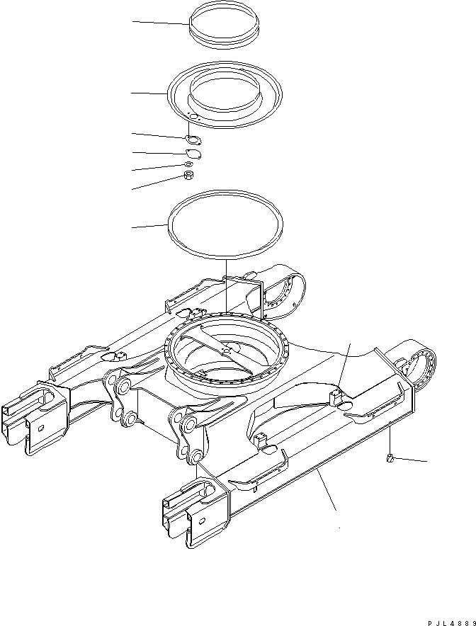 Excavators Komatsu / PC228US-2 S/N 15001-UP(pc228u4r) / TRACK FRAME (BLADE SPEC.) (DEMOLITION) (KOBETU)(#15684-)(330150 : R1100-01A9)