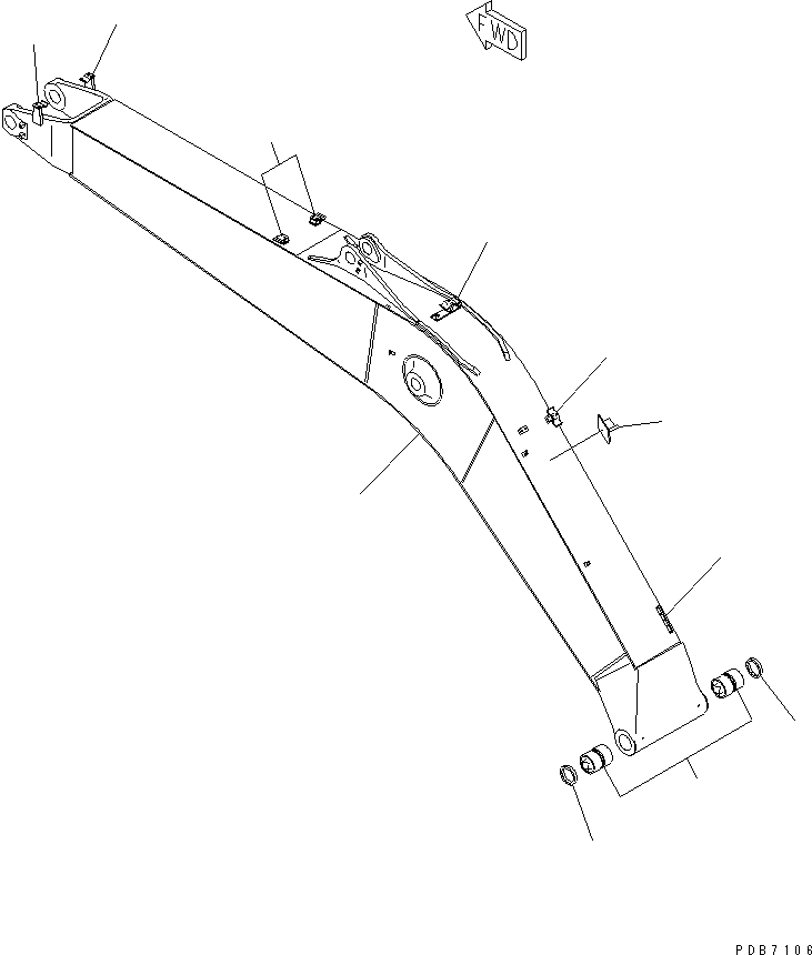 Excavators Komatsu / PC228US-2 S/N 15001-UP(pc228u4r) / MONO-BOOM (5.7M BOOM) (HEAVY DUTY)(360030 : T1110-01A3)