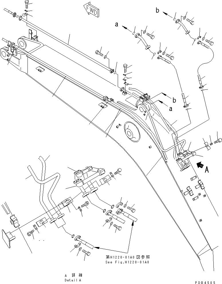 Excavators Komatsu / PC228US-2 S/N 15001-UP(pc228u4r) / MONO-BOOM (4.8M) (ARM CYLINDER LINE AND BUCKET CYLINDER LINE)(#15752-)(360090 : T1110-03A9)