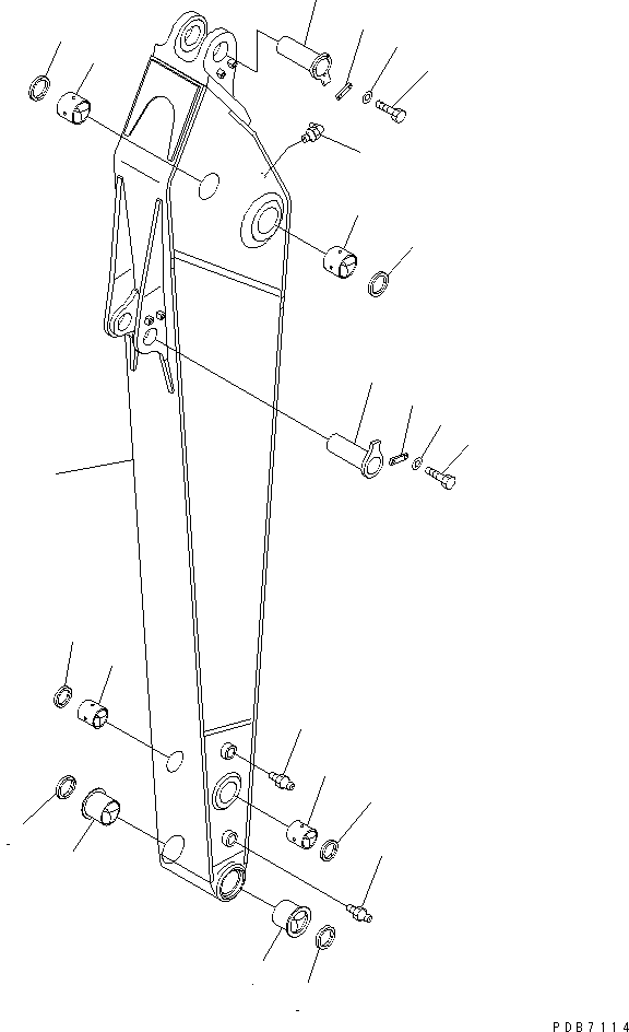 Excavators Komatsu / PC228US-2 S/N 15001-UP(pc228u4r) / ARM (2.9M) (1 ACTUATOR) (HEAVY DUTY)(360270 : T1200-01A6)