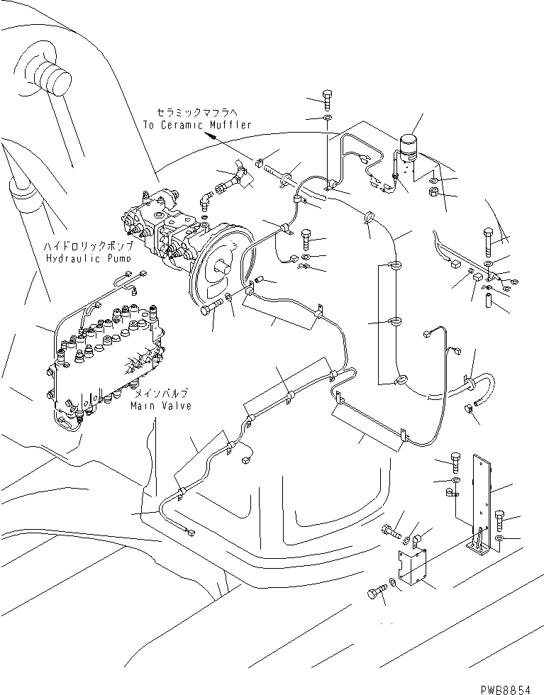 Excavators Komatsu / PC228US-1-TN S/N 11001-UP(pc228u6r) / CERAMIC MUFFLER(030070 : B0300-02A0C)