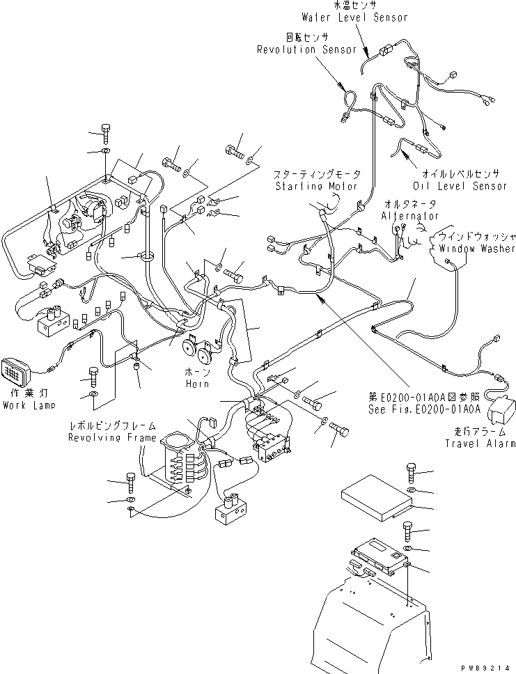 Excavators Komatsu / PC228US-1-TN S/N 11001-UP(pc228u6r) / WIRING (MAIN HARNESS)(120050 : E0200-02A0A)