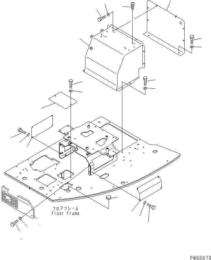 Excavators Komatsu / PC228US-1-TN S/N 11001-UP(pc228u6r) / FLOOR COVER (TUNNEL SPEC.)(210200 : K0211-01A0B)