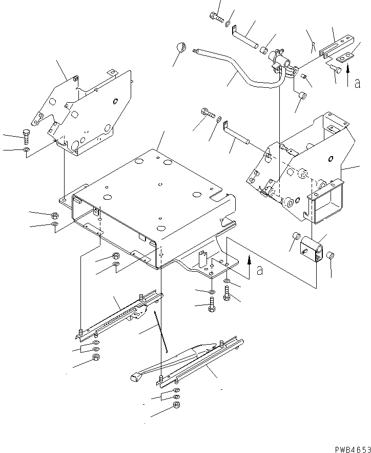 Excavators Komatsu / PC228US-1-TN S/N 11001-UP(pc228u6r) / FLOOR FRAME (BASE) (1/2) (TUNNEL SPEC.)(#11001-11493)(210340 : K1110-02A0A)