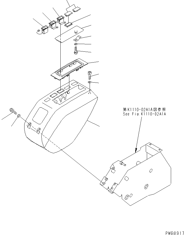 Excavators Komatsu / PC228US-1-TN S/N 11001-UP(pc228u6r) / FLOOR FRAME (COVER) (L.H.) (FOR MONO-BOOM)(210480 : K1110-08A2A)
