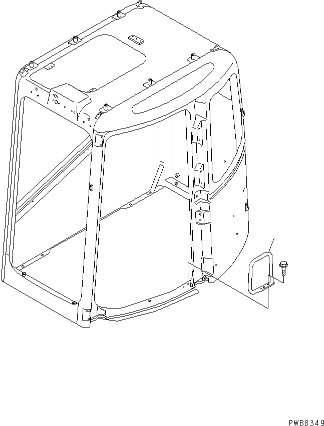 Excavators Komatsu / PC228US-1-TN S/N 11001-UP(pc228u6r) / FLOOR FRAME (GRIP) (TUNNEL SPEC.) (WITH CAB)(210710 : K1110-19B0)