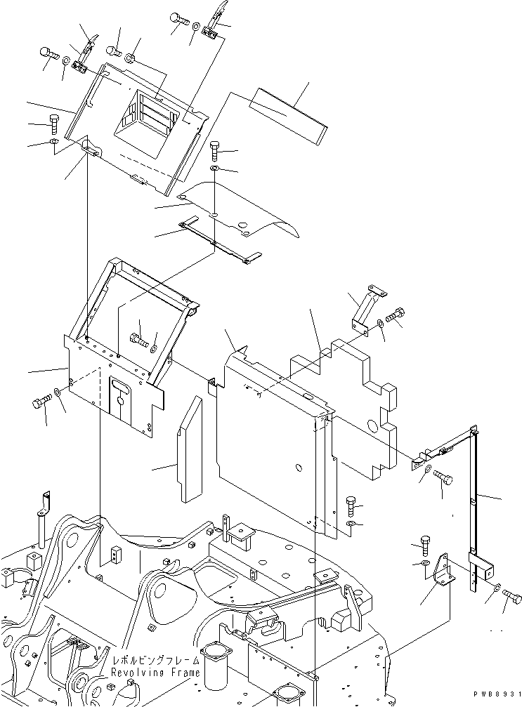 Excavators Komatsu / PC228US-1-TN S/N 11001-UP(pc228u6r) / HOOD (PARTITON COVER) (2/2)(240070 : M1110-04A0B)