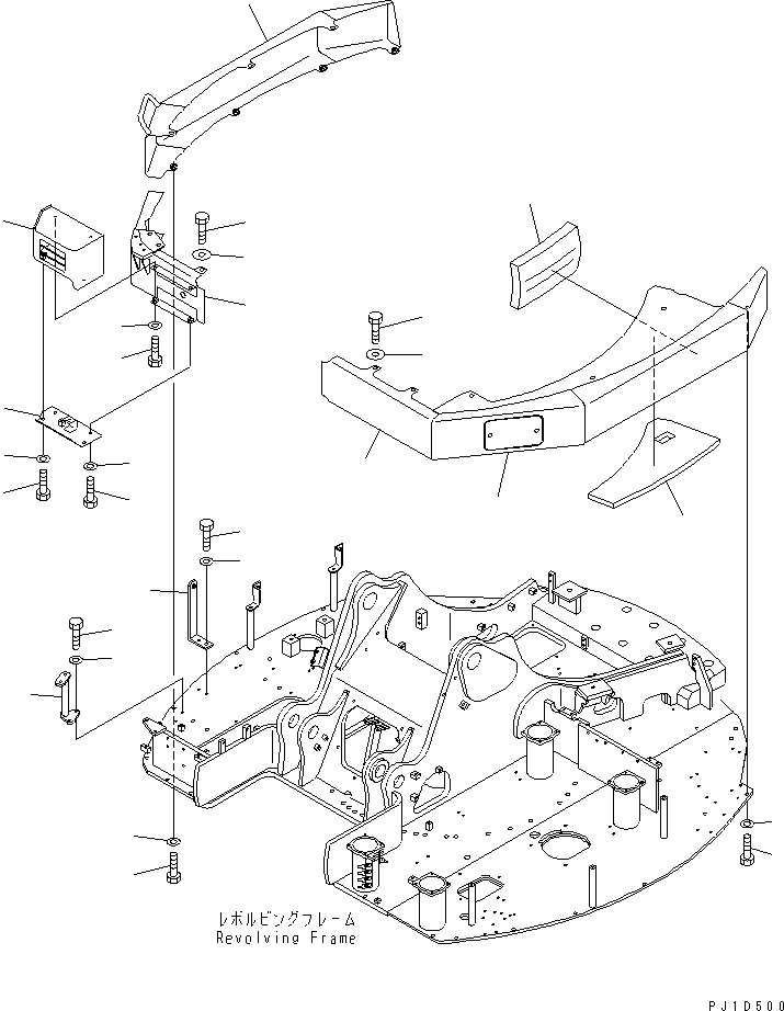 Excavators Komatsu / PC228US-1-TN S/N 11001-UP(pc228u6r) / SIDE COVER (R.H.) (TUNNEL SPEC.)(#11700-)(240110 : M1140-01A2)