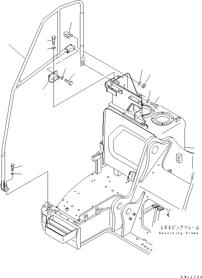 Excavators Komatsu / PC228US-1-TN S/N 11001-UP(pc228u6r) / HAND RAIL(#11662-11662)(240190 : M1310-01A0A)