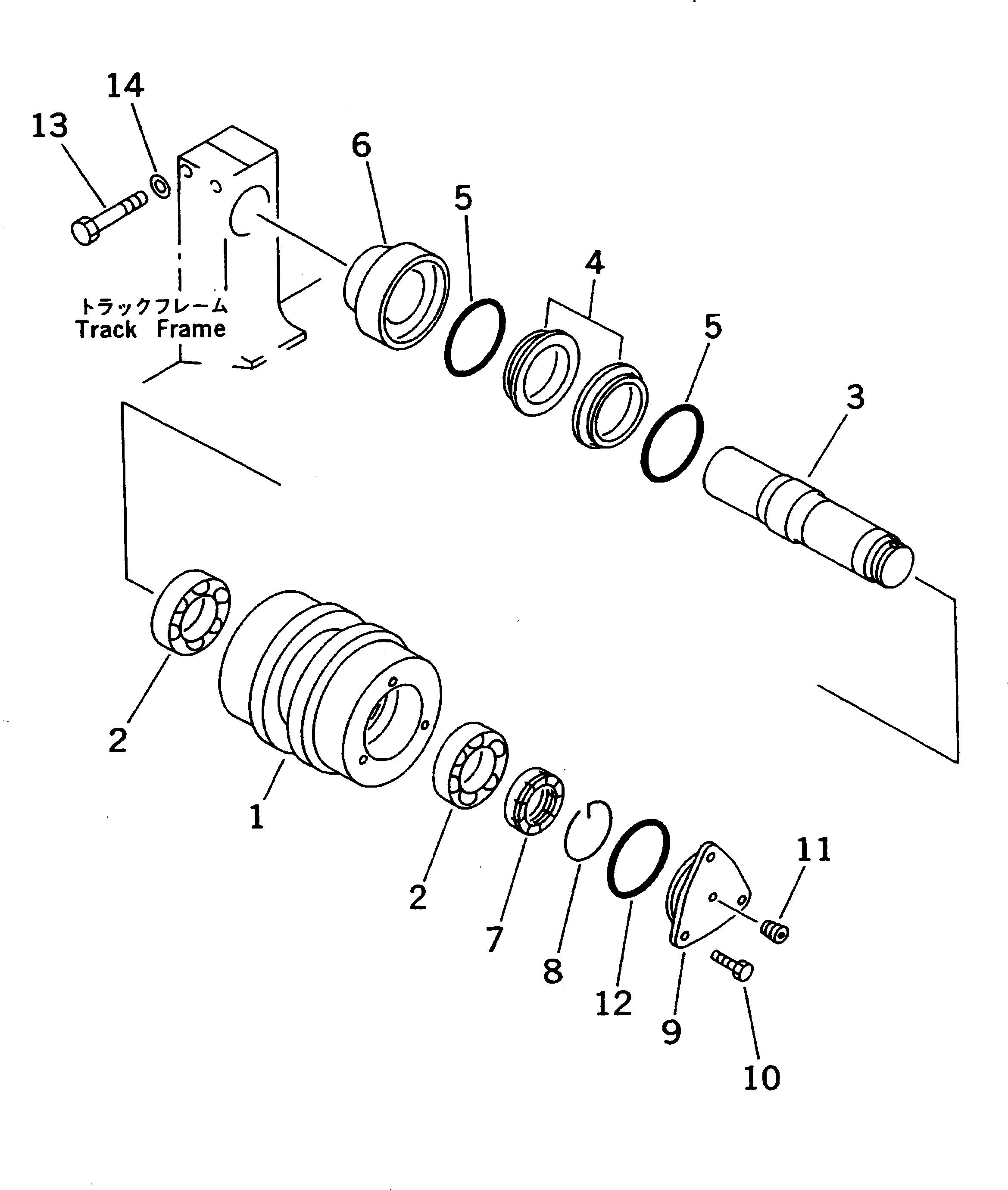 Excavators Komatsu / PC228US-1-TN S/N 11001-UP(pc228u6r) / CARRIER ROLLER(#11001-11683)(330050 : R0300-01A0)