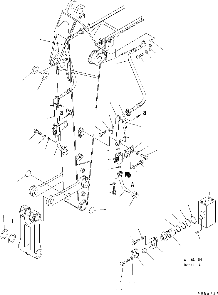 Excavators Komatsu / PC228US-1-TN S/N 11001-UP(pc228u6r) / ARM (ADDITIONAL PIPING AND SPACER)(360260 : T1200-07A0)