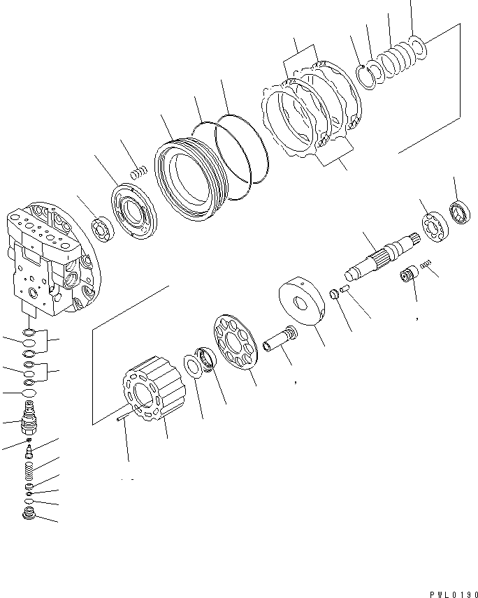 Excavators Komatsu / PC228US-1-TN S/N 11001-UP(pc228u6r) / TRAVAL MOTOR (MOTOR ASS